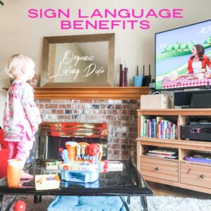 Our daughter focused on her American Sign Language program