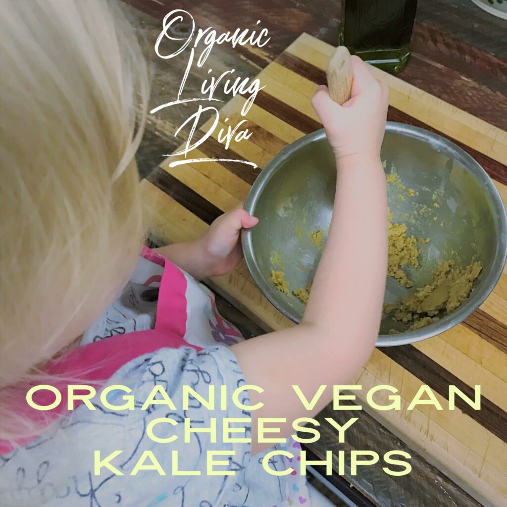 Making the Dressing for Organic Vegan Cheesy Kale Chips